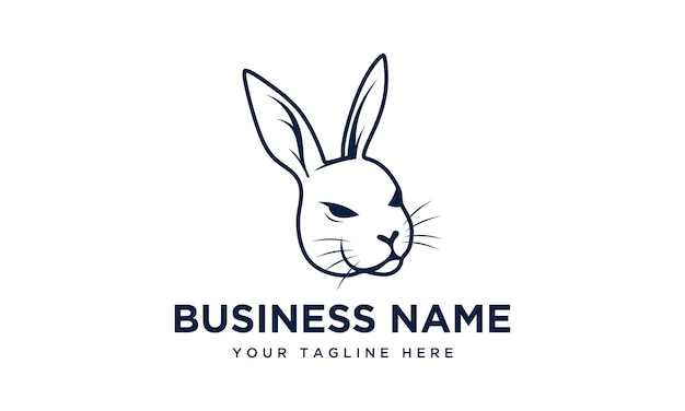 vector del logotipo de la cabeza de conejo