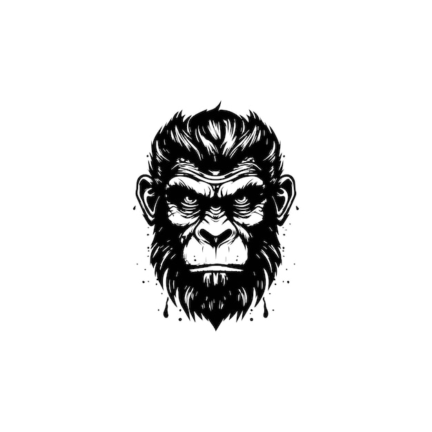 Vector del logotipo de la cabeza de gorila