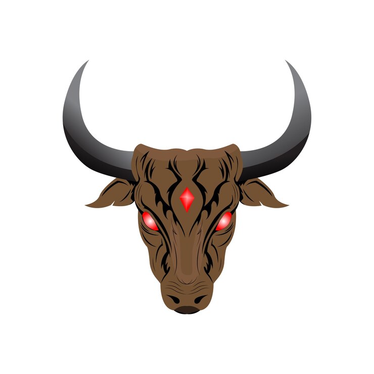 Vector del logotipo de la cabeza del toro