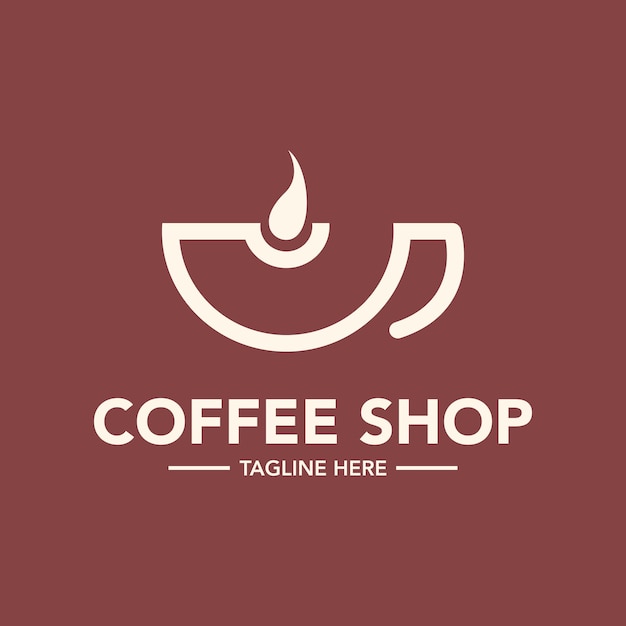 vector de logotipo de cafetería