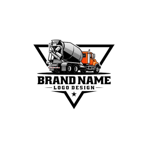 vector del logotipo del camión hormigonera