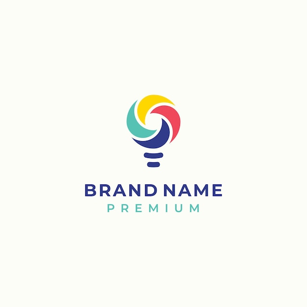 Vector de logotipo de caramelo colorido y juguetón para la educación marca de negocios de tiendas de caramelos para niños