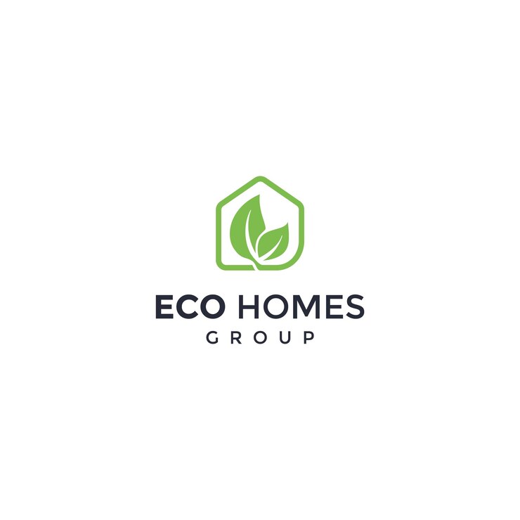 vector de logotipo de casa ecológica de hogar plantilla de logotipo de hogar ecológico Vector Premium