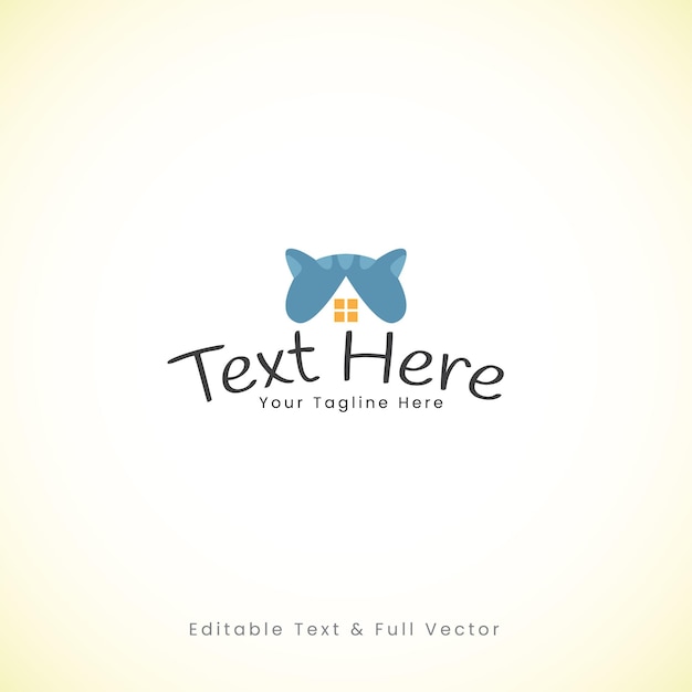 Vector vector de logotipo de casa de gato