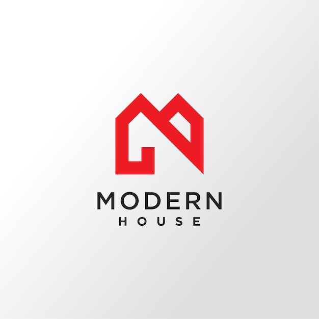 Vector de logotipo de casa moderna con diseño de concepto moderno creativo