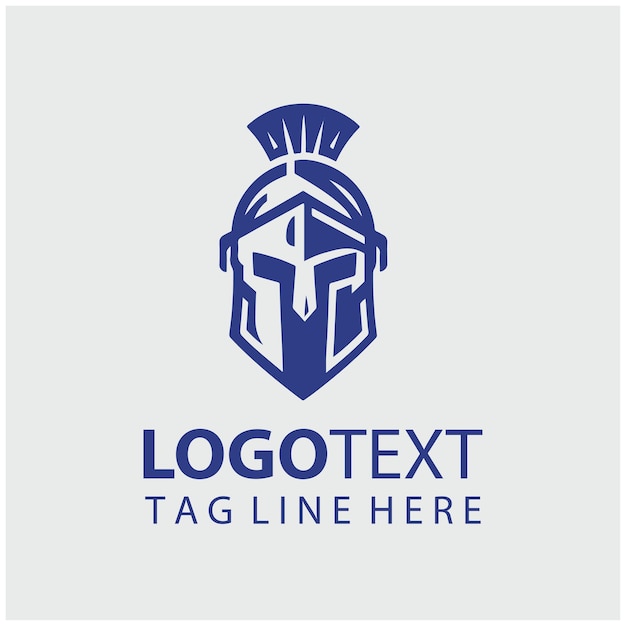 El vector del logotipo del casco del guerrero
