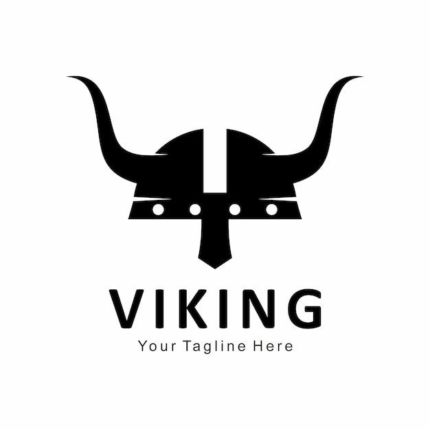 Vector vector de logotipo de casco vikingo