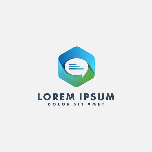 Vector de logotipo de chat de amor