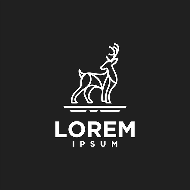 vector de logotipo de ciervos