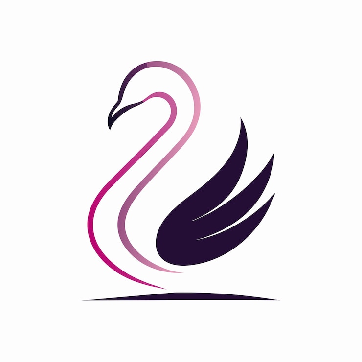 Vector vector del logotipo del cisne 28