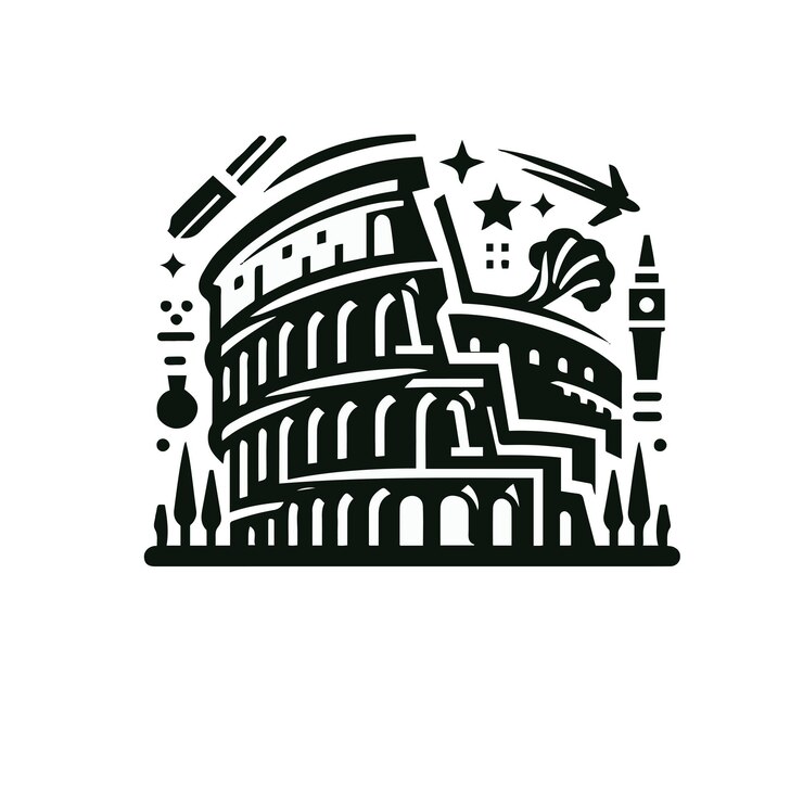 Vector vector del logotipo del coliseo