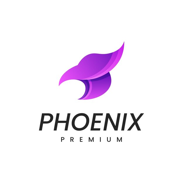 Vector de logotipo colorido de Phoenix