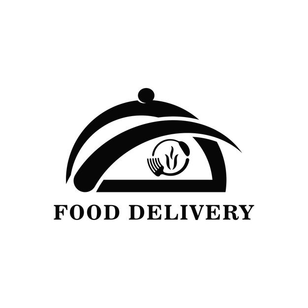 El vector del logotipo de la comida rápida de la catering de entrega de alimentos