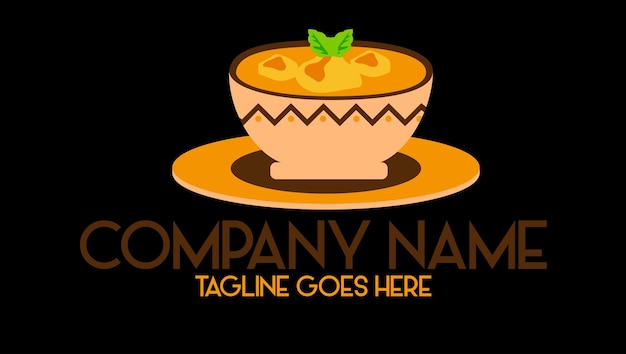 vector de logotipo de comida tradicional