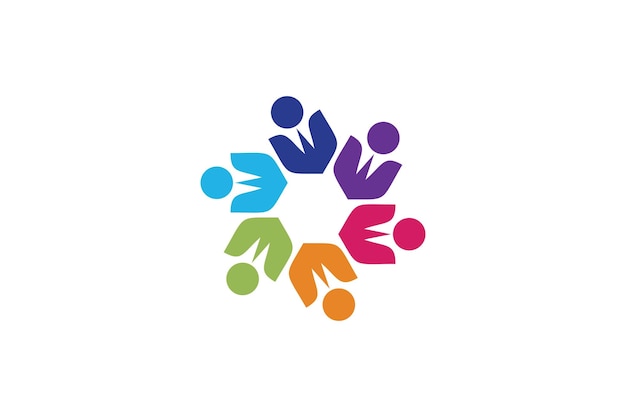 Vector de logotipo comunitario con un concepto moderno y creativo