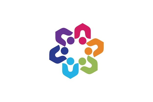 Vector de logotipo comunitario con un concepto moderno y creativo