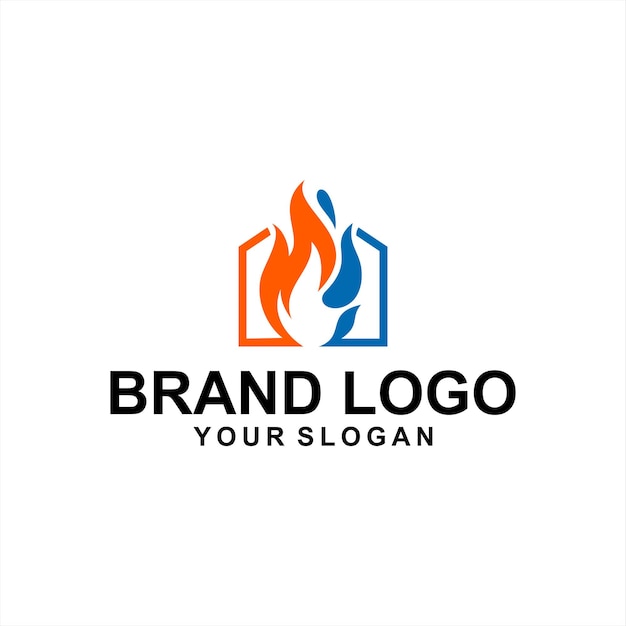 vector del logotipo del consultor de incendios domésticos