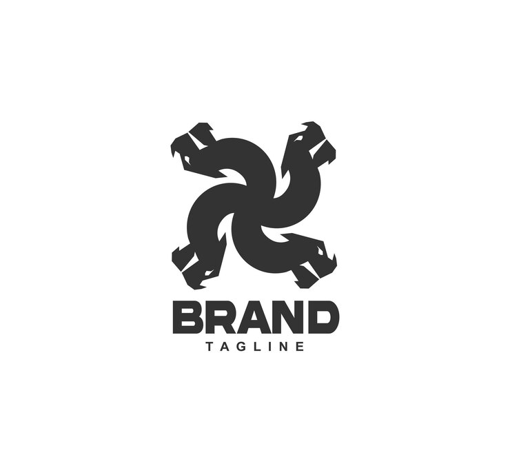 Vector del logotipo de las Cuatro Cabezas de Dragón