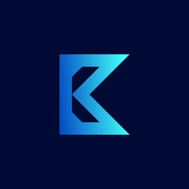Vector vector de logotipo degradado k