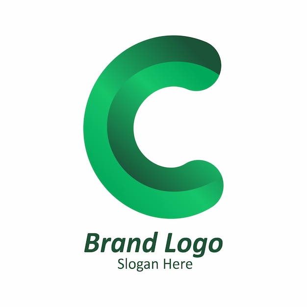 vector de logotipo degradado de letra C