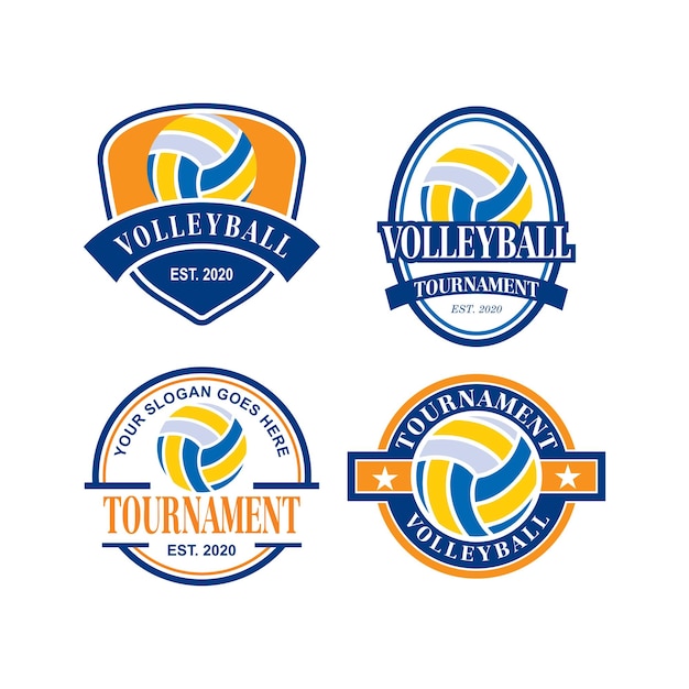 Vector de logotipo de deporte de logotipo de voleibol