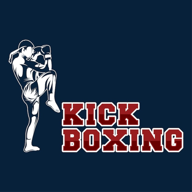 Vector de logotipo detallado de boxeadores rojos y azules