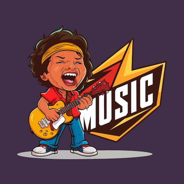 Vector del logotipo del día de la música y diseño de camisetas