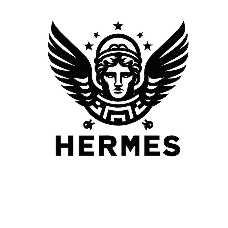 Vector vector del logotipo del dios griego hermes