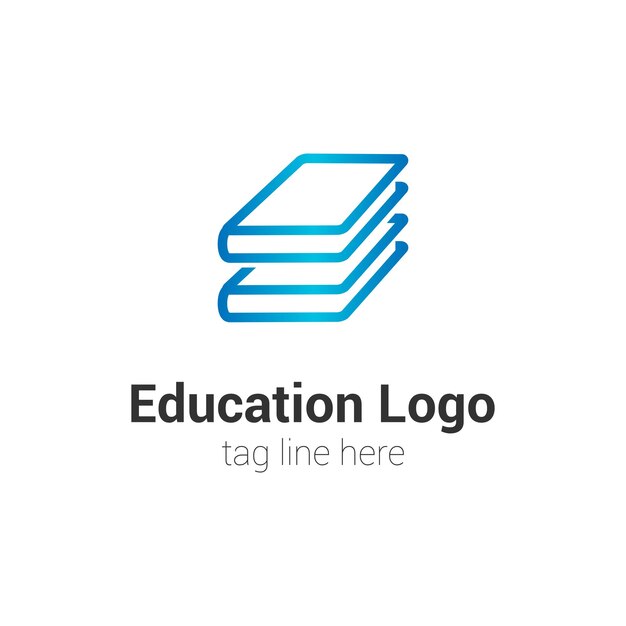 Vector de logotipo de diseño conceptual de educación con las iniciales E