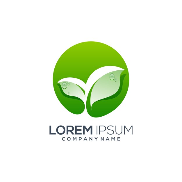 Vector de logotipo de diseño de hoja