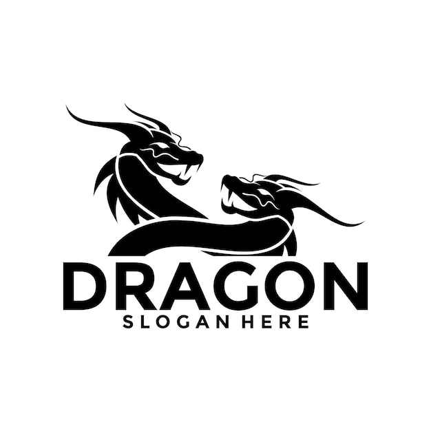 Vector de logotipo del dragón Creativo plantilla de vector de logotipo del dragón enojado