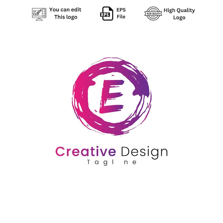 Vector vector de logotipo e moderno y minimalista