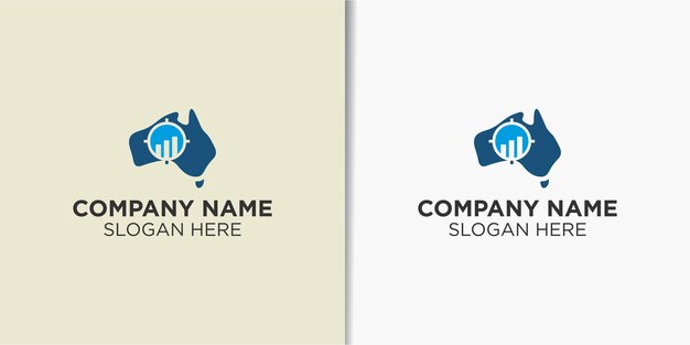 Vector de logotipo de economía de Australia, plantilla de logotipo de empresa