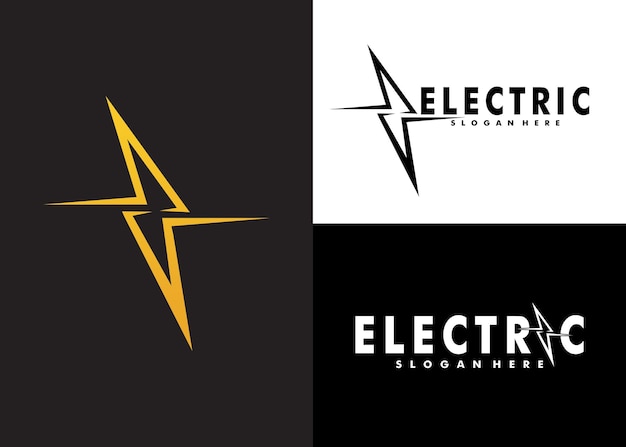 Vector de logotipo eléctrico Rayo Vector de logotipo de Thunderbolts