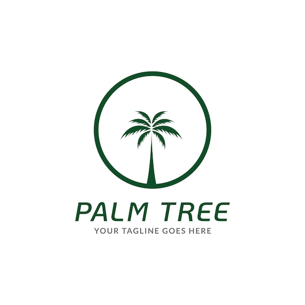 Vector de logotipo elegante de oro de palmera, casa de playa tropical de cocotero o diseño de icono de marihuana.