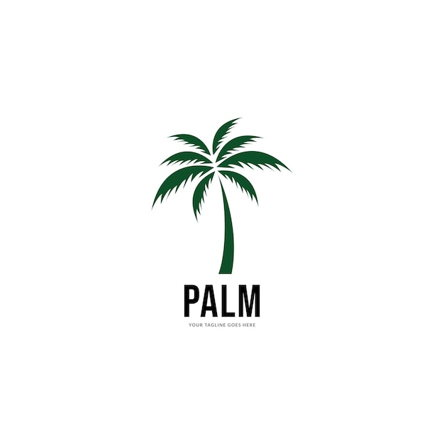 vector de logotipo elegante de oro de palmera, casa de playa tropical de cocotero o diseño de icono de marihuana.