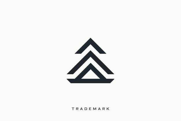 Vector de logotipo de emblema abstracto mínimo