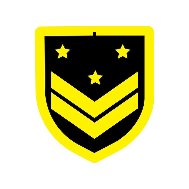 Vector de logotipo emblema militar