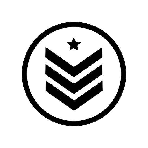 Vector de logotipo emblema militar