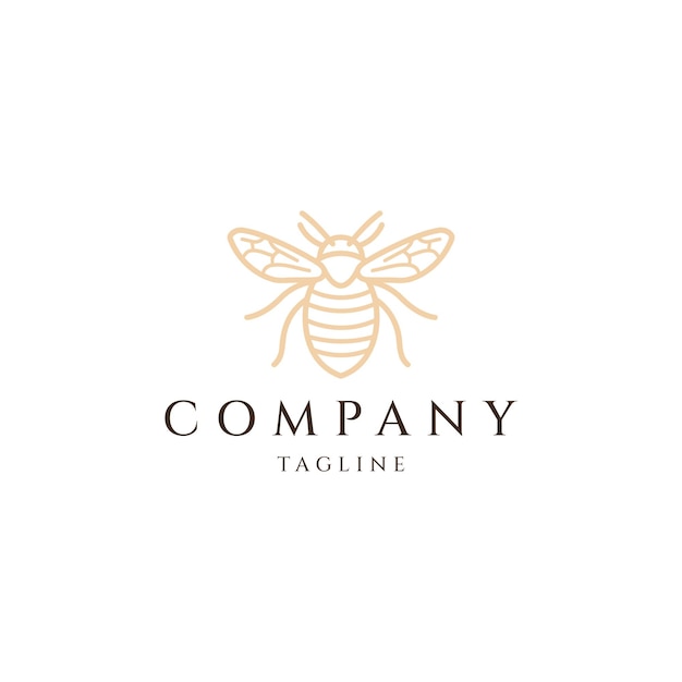 Vector del logotipo de la empresa de abejas melíferas