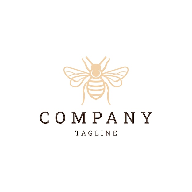 Vector del logotipo de la empresa de abejas melíferas