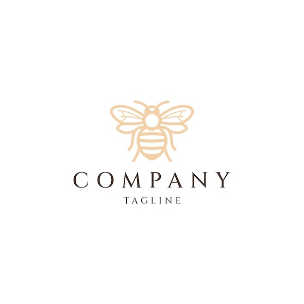 Vector del logotipo de la empresa de abejas melíferas