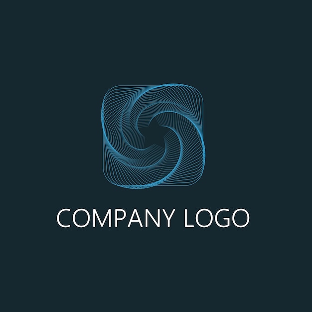 Vector del logotipo de la empresa de diseño radial