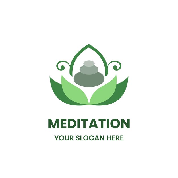 Vector vector de logotipo de empresa de meditación