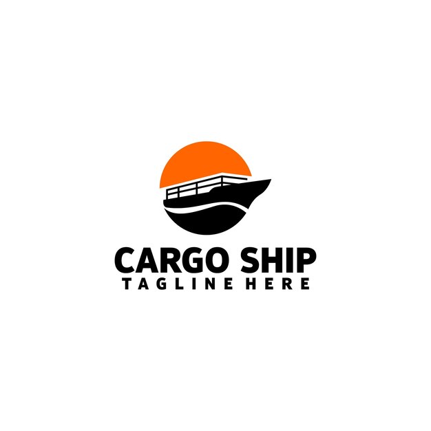 Vector de logotipo de envío. Vector de plantilla de logotipo logístico. Concepto de logotipo de carga aislado en fondo blanco