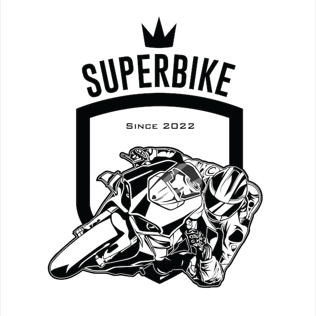 Vector de logotipo de equitación de Superbike