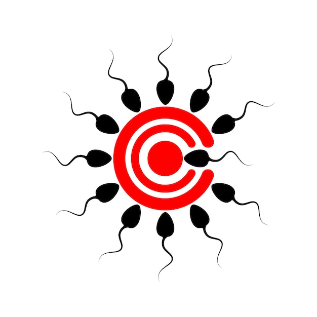 vector de logotipo de esperma