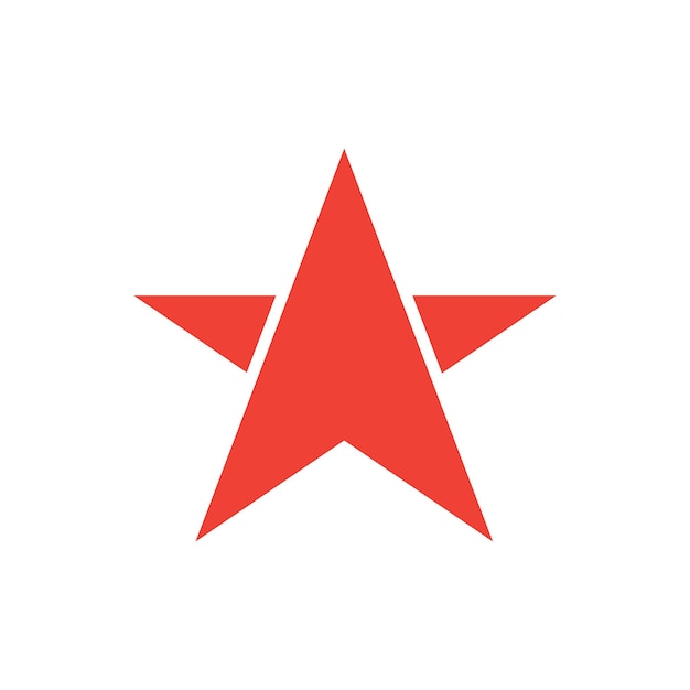 Vector de logotipo de estrella naranja en estilo elegante con fondo blanco