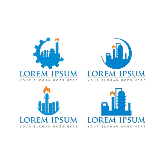 Vector de logotipo de fábrica de logotipo de industria