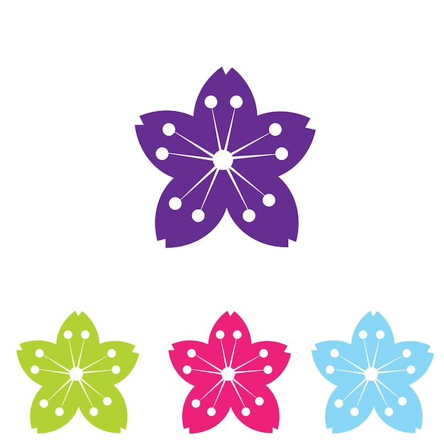 Vector del logotipo de la flor de sakura